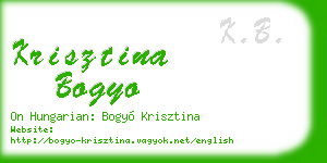 krisztina bogyo business card